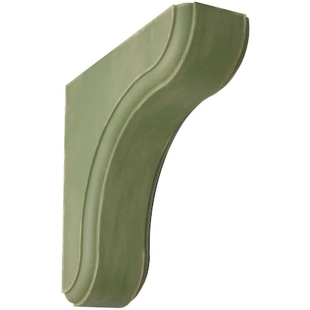 Ekena Millwork 1 3/4"W x 5 1/2"D x 5 1/2"H Eaton Wood Vintage Decor Bracket, Restoration Green BKTWD02X06X06EAGR